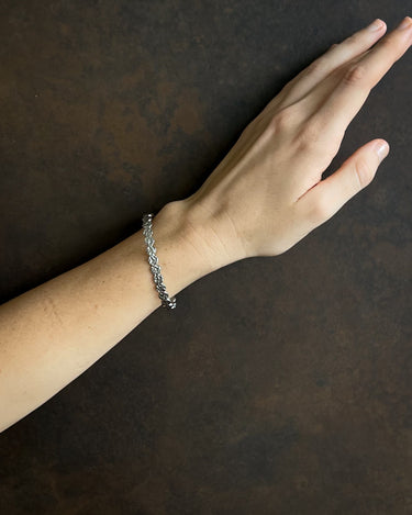 BARLEY TEXTURED CUFF BRACELET SILVER - STUDIO JO STORE